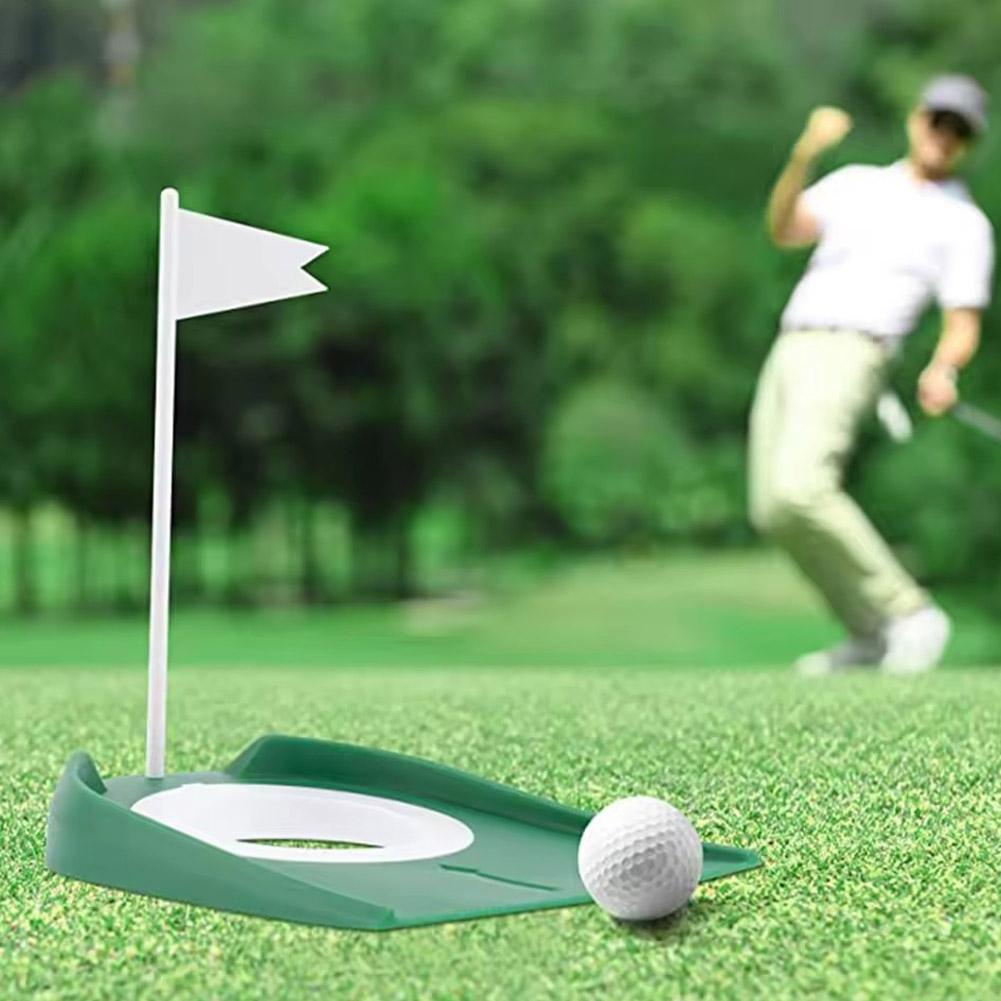 1PC Golf Putting Cup with Flag, Portable Practice Golf Hole Training Aids for Kids Adults Indoor Outdoor Home Office Yard Lawn