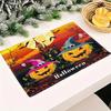 1 PC Halloween Themed Placemats Rectangular Table Mats for Home & Party Decor Machine Washable Rectangle Table Mats
