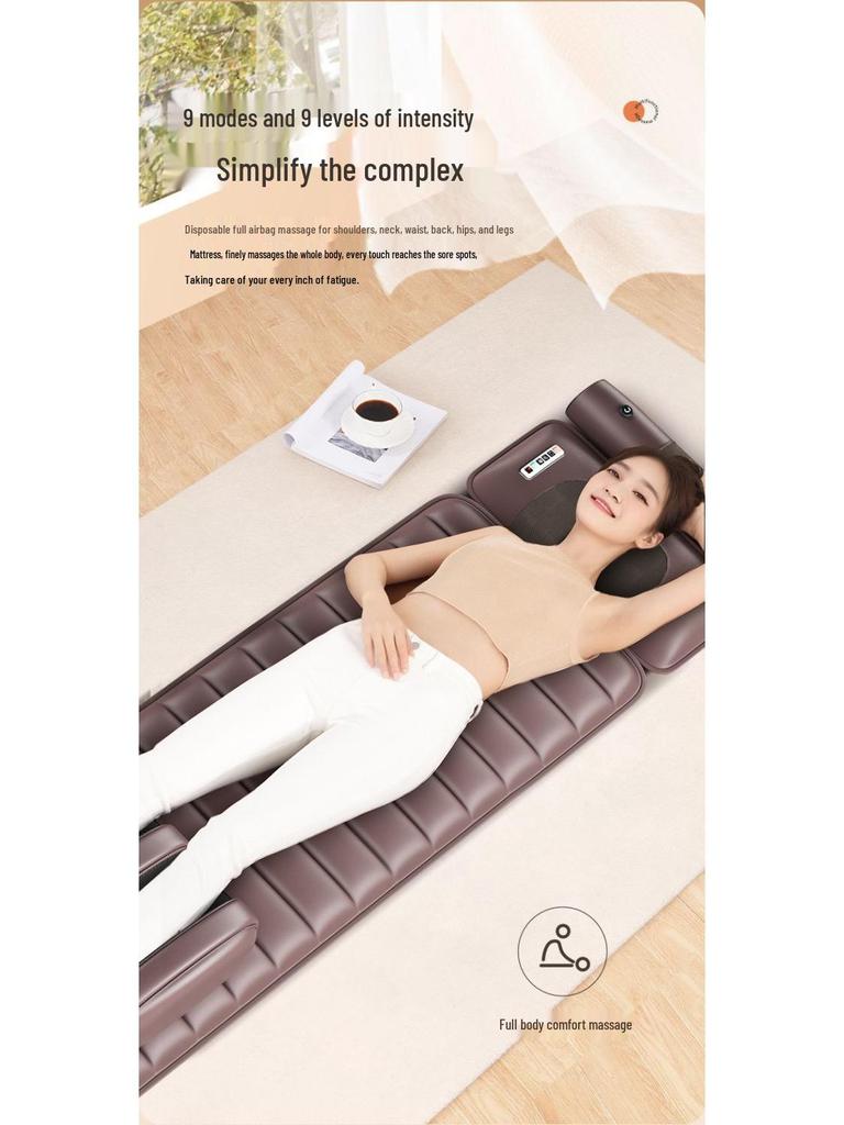Cervical Spine & Full Body Massager: Multi-functional Neck, Shoulder, Waist, Back, and Pillow Kneading Massage Mattress