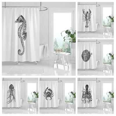 Waterproof Fabric Shower Curtain Bathroom Curtain Accessories 180x200 Bath Curtain for Shower 240*200 Nordic Boho Decor 240x200