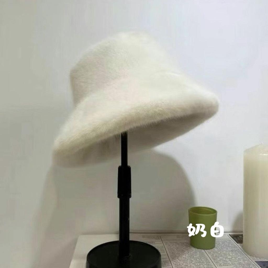 Chapeau de pêcheur à imprimé léopard pour femme, chapeau d'hiver épais en fourrure, chaud, style féminin, mode automne-hiver, polyvalent, imprimé léopard, reine