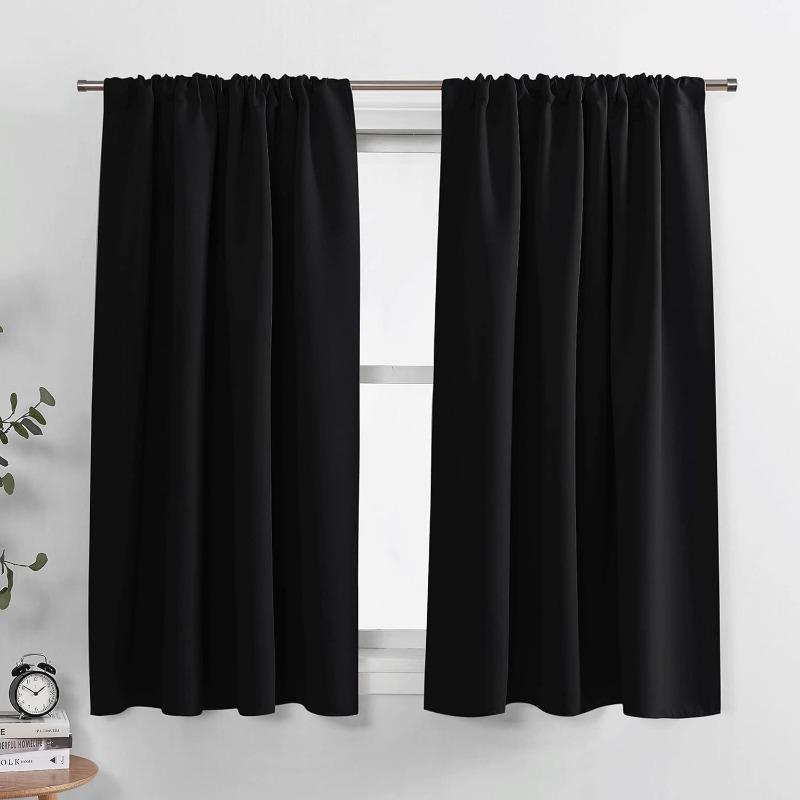 Full Shading and Sun Protection Blackout Curtains 1panel Solid Color Thicker Curtains Balckout Curtain Outdoor Curtains