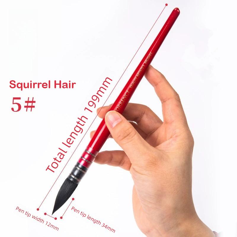 Squirrel Hair Round Head Pointed Mop Brush Watercolor Paint Brushes Gouache Brush Pen Art Hook Line Pen For School Art Supplies
