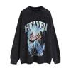 American High Street Retro Graffiti Long-Sleeved Vintage Bottoming T-Shirt Men'S And Women'S Vibe Hip-Hop Street Trendy Tee