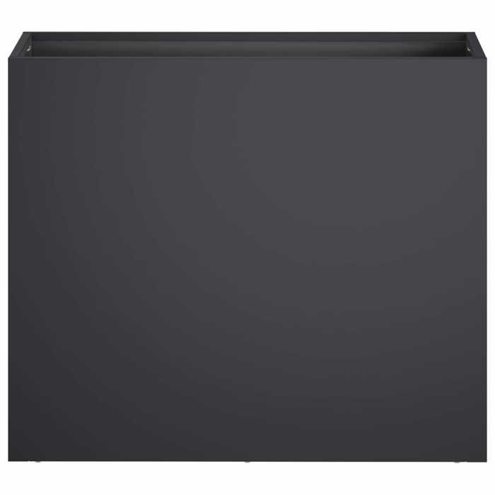 Jardinière / cache-pot - MAISON EXCLUSIVE - 50 x 20 x 40 cm - Acier laminé à froid - Noir - Résistante aux intempéries