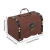 Vintage Wooden Treasure Chest Piggy Bank With Lock Money Box Coin Storage Retro Home Decor Trinket Box