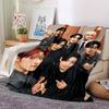 Boy Group Photo Flannel Blanket Super Soft Warm Cozy Blanket for Sofa Bed Office Travel All‑Season Home Decor Gift