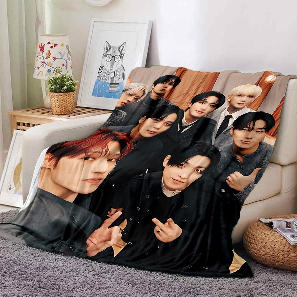Boy Group Photo Flannel Blanket Super Soft Warm Cozy Blanket for Sofa Bed Office Travel All‑Season Home Decor Gift