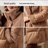 JIANHU Women's Mid-Length White Duck Down Winter Coat