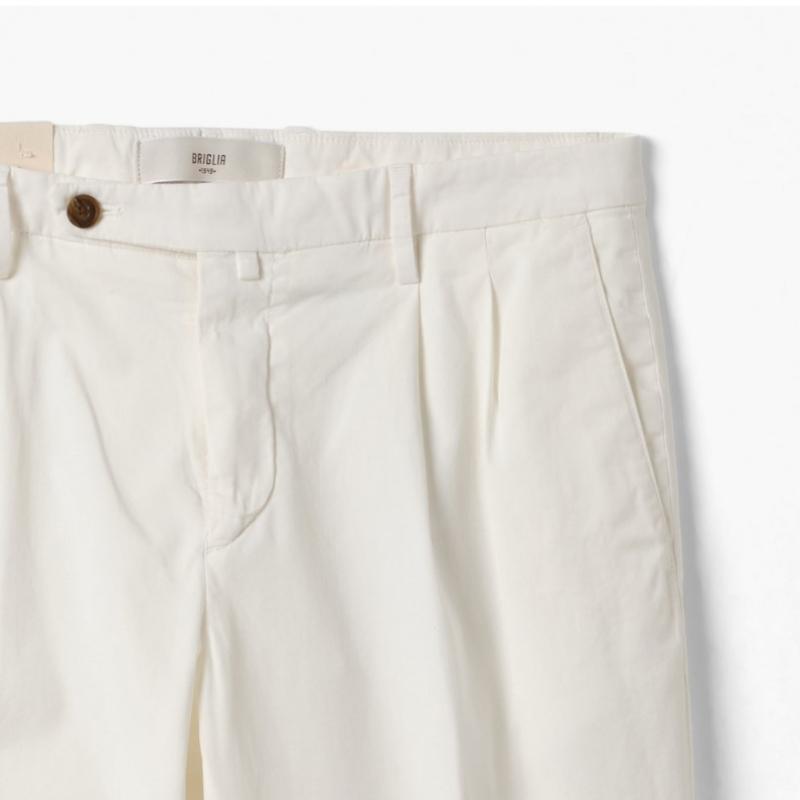 Briglia Bg02 2pleats Pants White Iaf1m30000a00