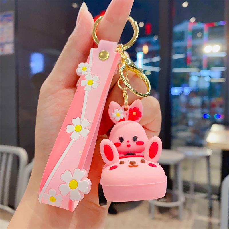 Cute Creative Children's Toys Exquisite Pull Back Car Keychain Bag Pendant