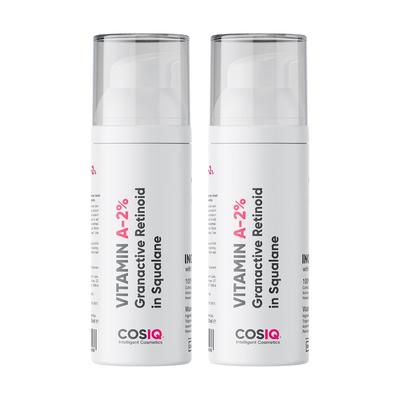 Cos-IQ 2% Vitamin A Granactive Retinoid In Squalane Night Face Serum for Wrinkles Fine Lines Smooth Radiant Skin 30ml Pack of 2