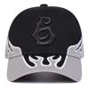 Duck Tongue Cap Streetwear Flame Embroidery Racing Baseball Hat