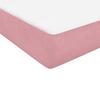 Box Spring Bed with Mattress Pink 140x210 cm Velvet
