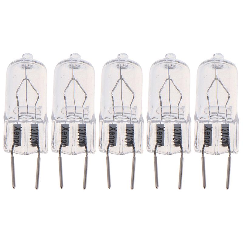 5Pcs G8 120V 20W Halogen Light Lighting Lamp Bulb Volt G8 Pin Halogen