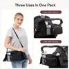 1pc Portable Stroller Hanging Bag • Outdoor Stroller Hanging Pouch • Large Capacity Bottle and Diaper Bag