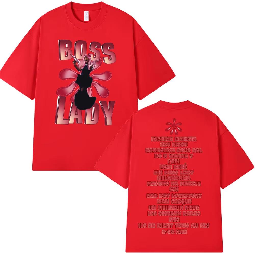 

Rapper Theodora BOSS Lady Album Graphics 100Cotton Music Tshirt Men 2026 New Summer Hip Hop Unisex Short Sleeve Shirt Fan Gifts L
