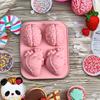 4-Cavity Heart and Brain Silicone Mold, Reusable Baking Mold for Cake, Jelly, Ice, and DIY Crafts