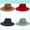 Britse stijl jazzhoed voor dames en heren met brede rand, gemaakt van katoen, zomerse zonbescherming, modieuze fedora.