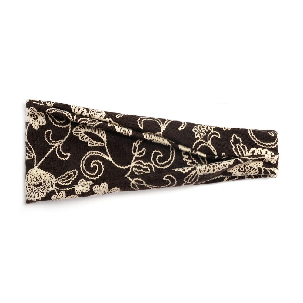 Damen Sportstirnband Yoga Stirnband Schweißabsorbierendes Band Antitranspirant Breite Kante Bedrucktes Kopftuch Haarschmuck