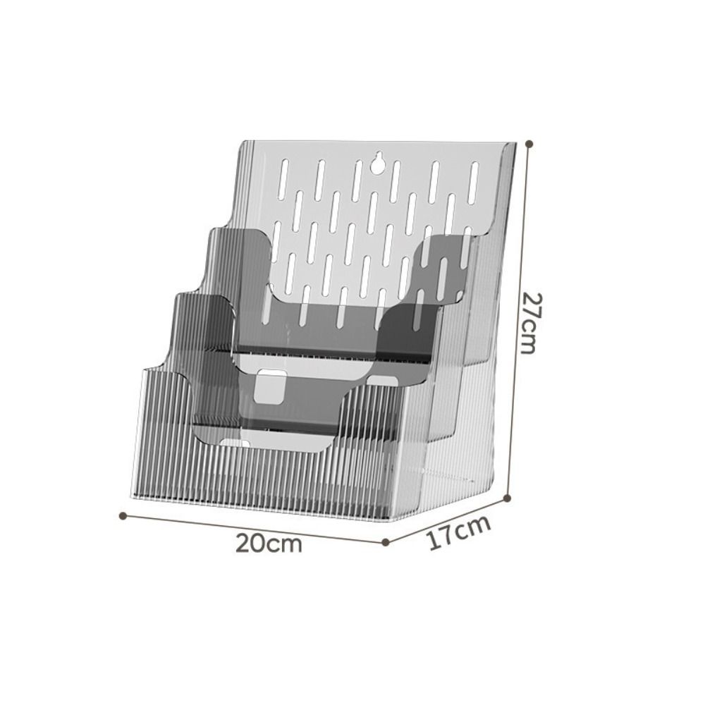 Multipurpose Acrylic Magazine Holder Multilayer Clear File Storage Box Stable Brochure Holder