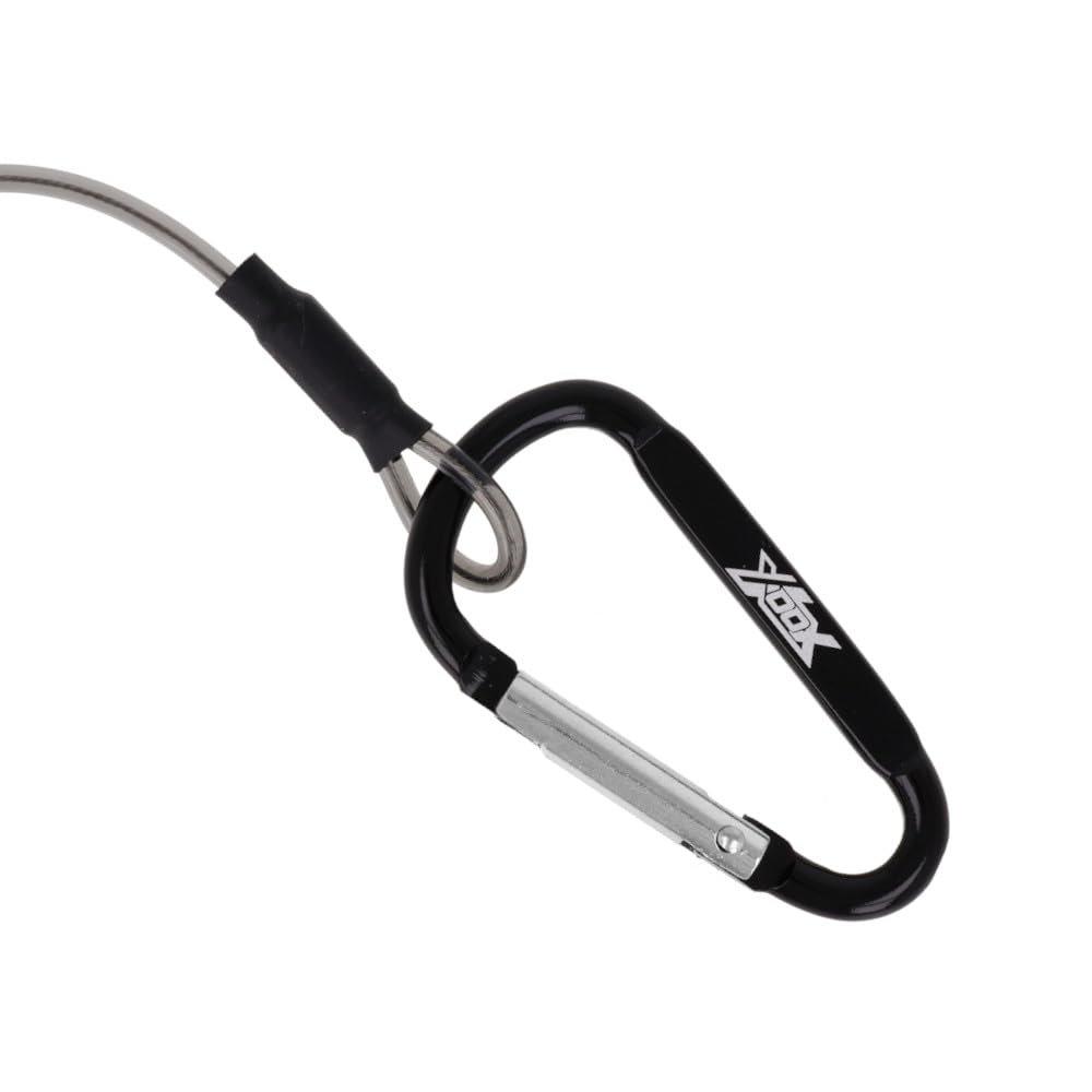REAL METHOD XOOX Spiral Cord Mini Buckle Quick Release Fishing Lanyard Safety Coiled Rope for Fishing Tools Plier Grips