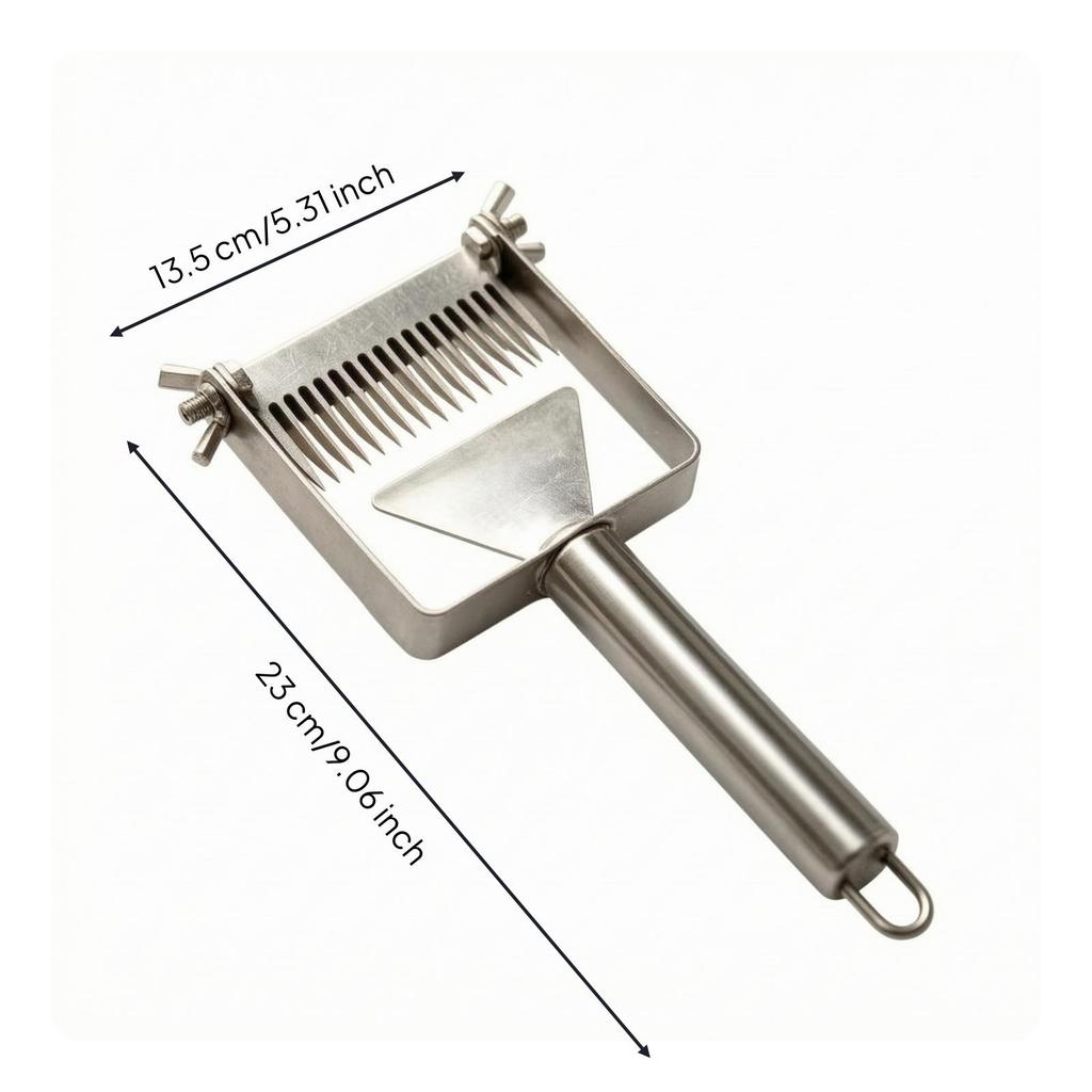 Honey Uncapping Fork with Plate Heavy-Duty for Apiary, Beekeepers