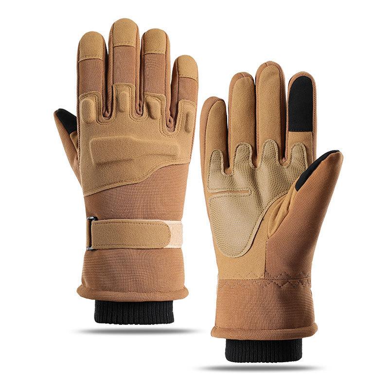 Fleece warm and cold tactical gloves Winter outdoor training Mountaineering field performance Riding non-slip men's glo Practical Use