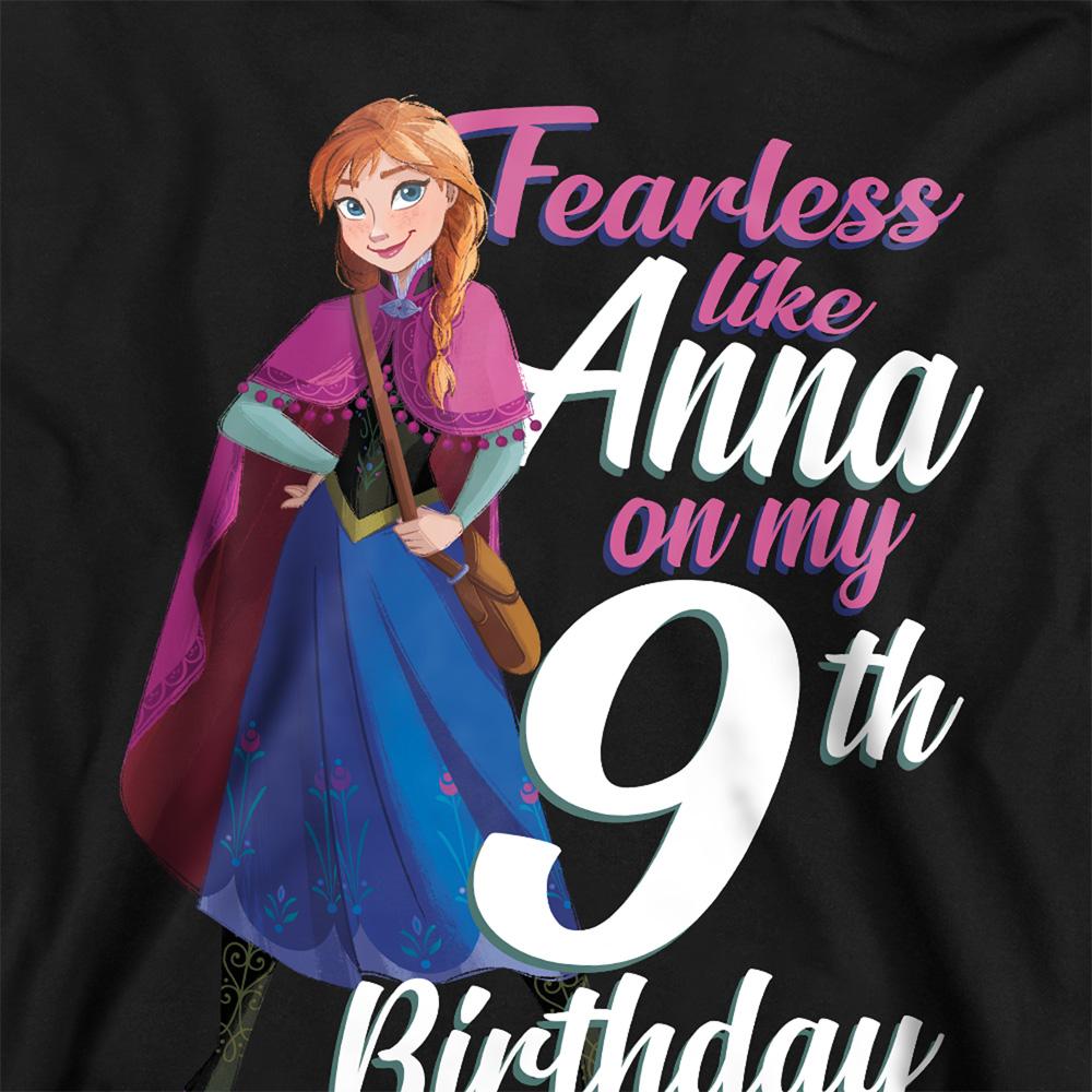 Frozen Childrens/Kids Fearless Like Anna 9th Birthday Hoodie