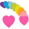 Heart Sticky Notes 3x3 In, 8 Pads, Super Cute Bright Color Strong Adhesive Post, Clean Removal, 82 Sheets/pad