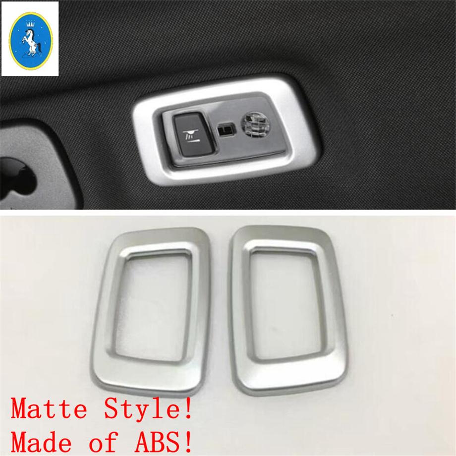 ABS Car Front + Rear Seat Roof Reading Lights Lamps Cover Trim For VOLVO XC40 2018 - 2025 Matte / Carbon Fiber Look Accessories Model B