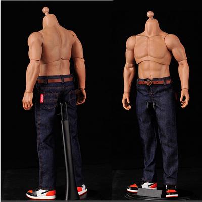 1/6 Male Dark Blue Classic Denim Jeans Trousers Pants with Belt For 12''Male Action Figures Clothes