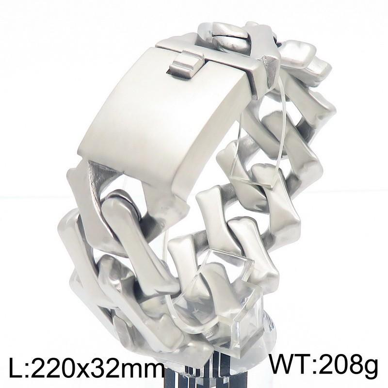Titanium Steel Jewelry, Atmospheric Hip Hop 32Mm Thick Rhombus Cuban Chain Ladies Bracelet Boys Premium