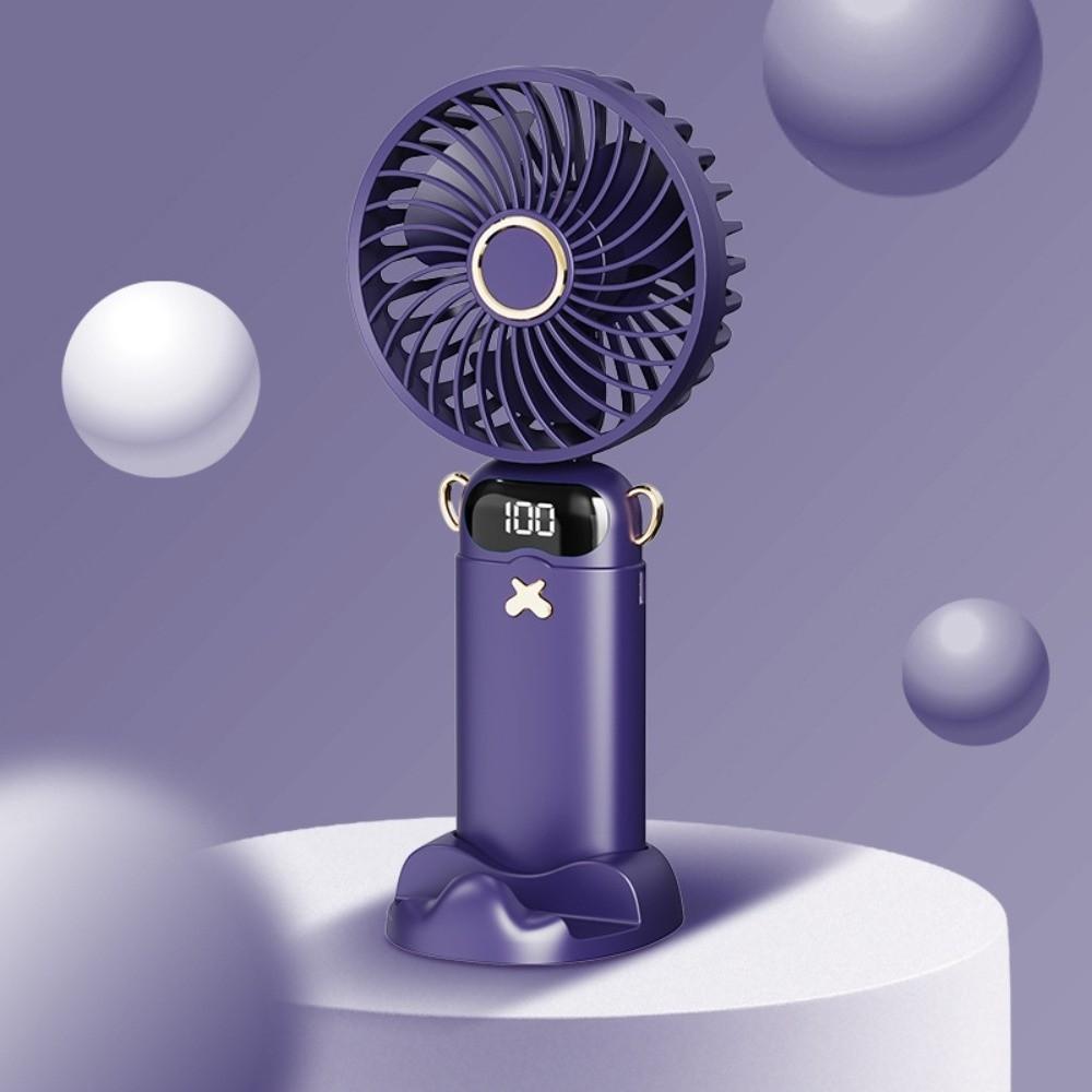 6000mAh Handheld Mini Fan 90° Foldable Rechargeable Cooling Fan 6 Speed Wind LED Digital Display Rechargeable Fan Summer