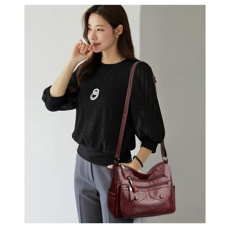 תיק צד נשים רטרו, תיק כתף לנשים, תיק נשים יומיומי מעור PU רך, מתאים לשימוש יומיומי, קניות, נסיעות לעבודה