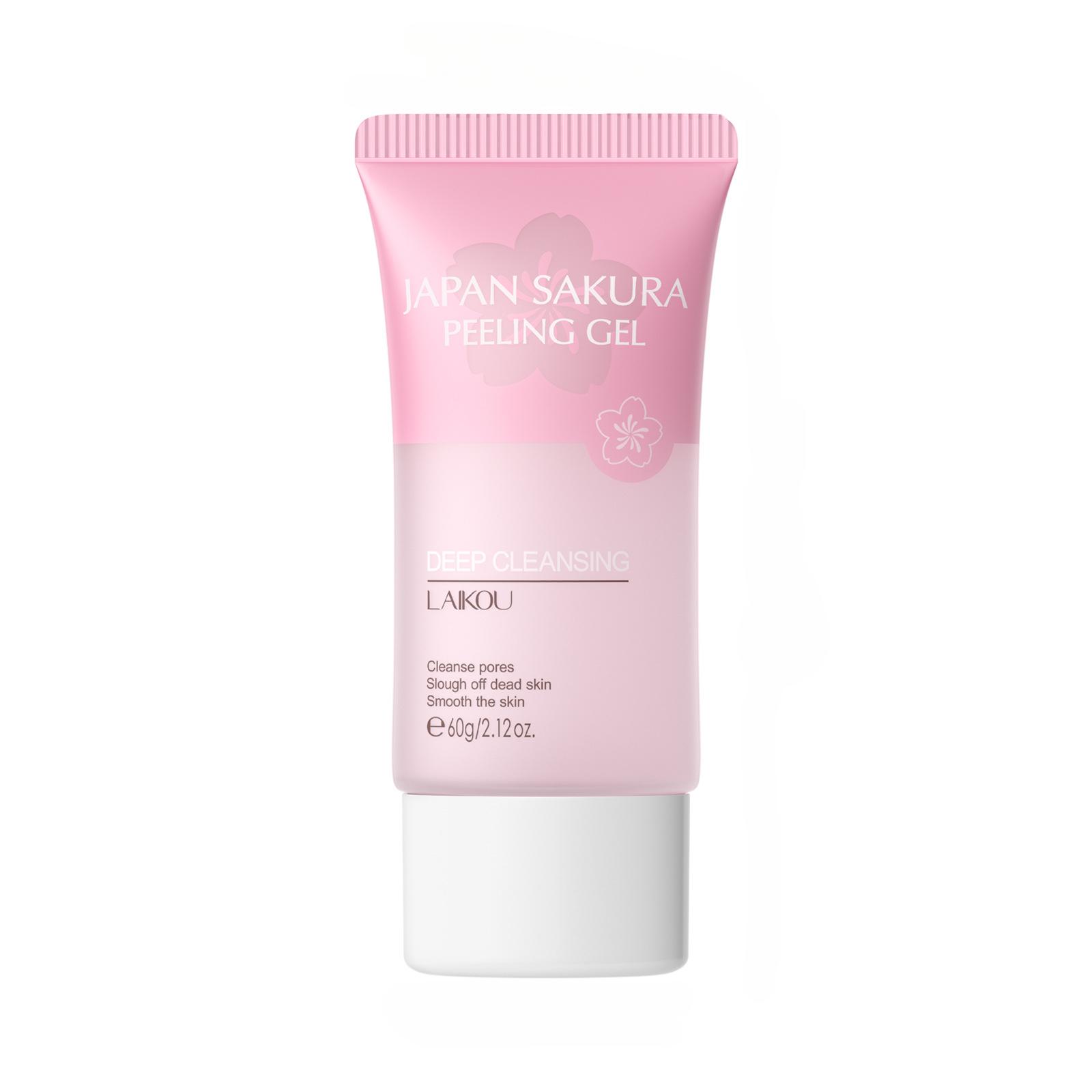 

60 г скраб для лица «Сакура» глубоко очищает омертвевшую кожу, отшелушивает поры, скраб для лица очищает поры 60g