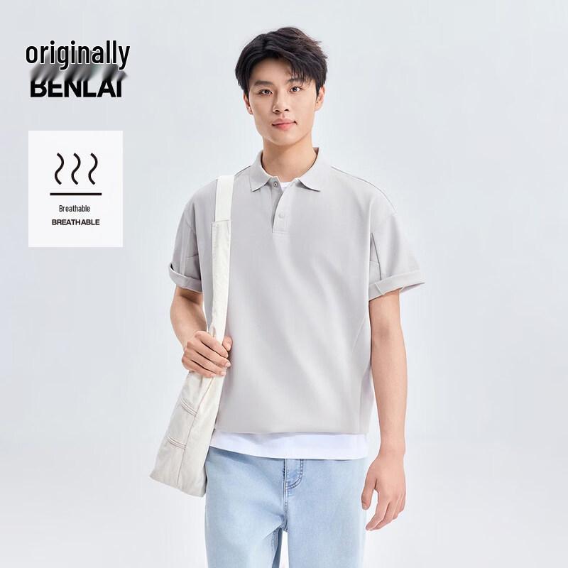 Benlai Men's 2026 Summer Loose Fit Knit Polo T-Shirt BRL460022