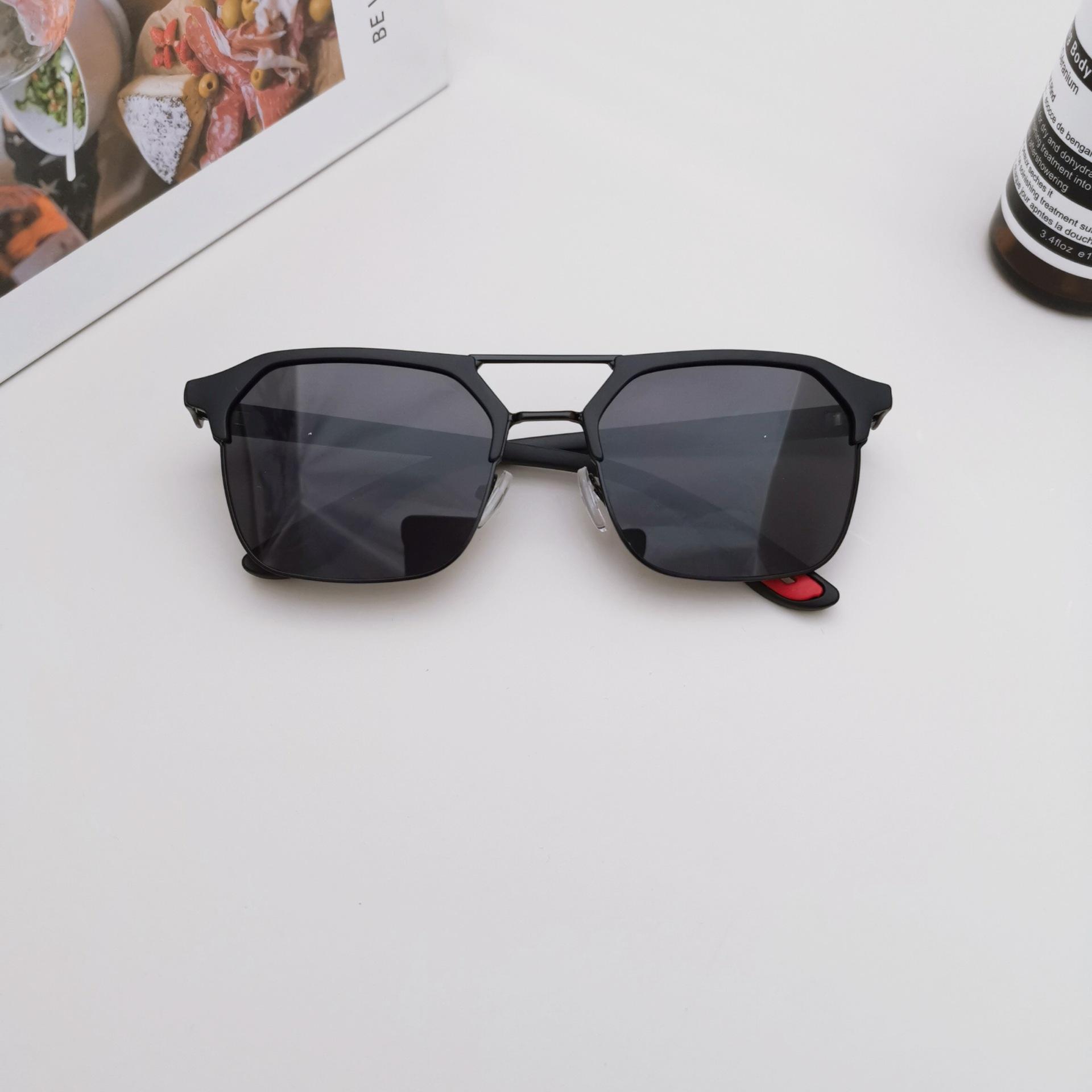 

Персоналізовані металеві цільні сонцезахисні окуляри з великою оправою для дорослих, окуляри преміум-класу, квадратні сонцезахисні окуляри