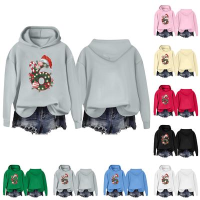 Damen Casual Fashion Outfit Sweatsuit Bedrucktes Langarm Casual Kapuzenpullover