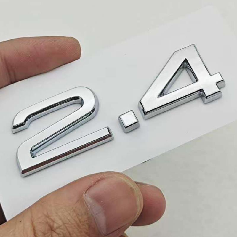 3D ABS Car Letters Logo 2.4 3.6 3.8 4.2 TDI Sticker Rear Trunk Emblem Badge For Audi A3 A4 A5 A6 A7 A8 Q3 Q5 Q7 Q8 Accessroies