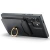 For Samsung Galaxy S25 Ultra Magnetic Case PC+TPU+PU Phone Cover with Card Holder