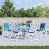Low Backrest Cushions 6 Pcs Light Blue Oxford Fabric