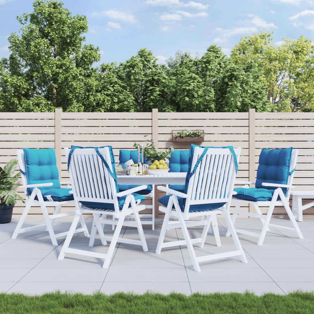 Low Backrest Cushions 6 Pcs Light Blue Oxford Fabric