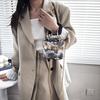 Pu wrist box lock bucket bag spring and summer new fashion simple women's shoulder messenger bag