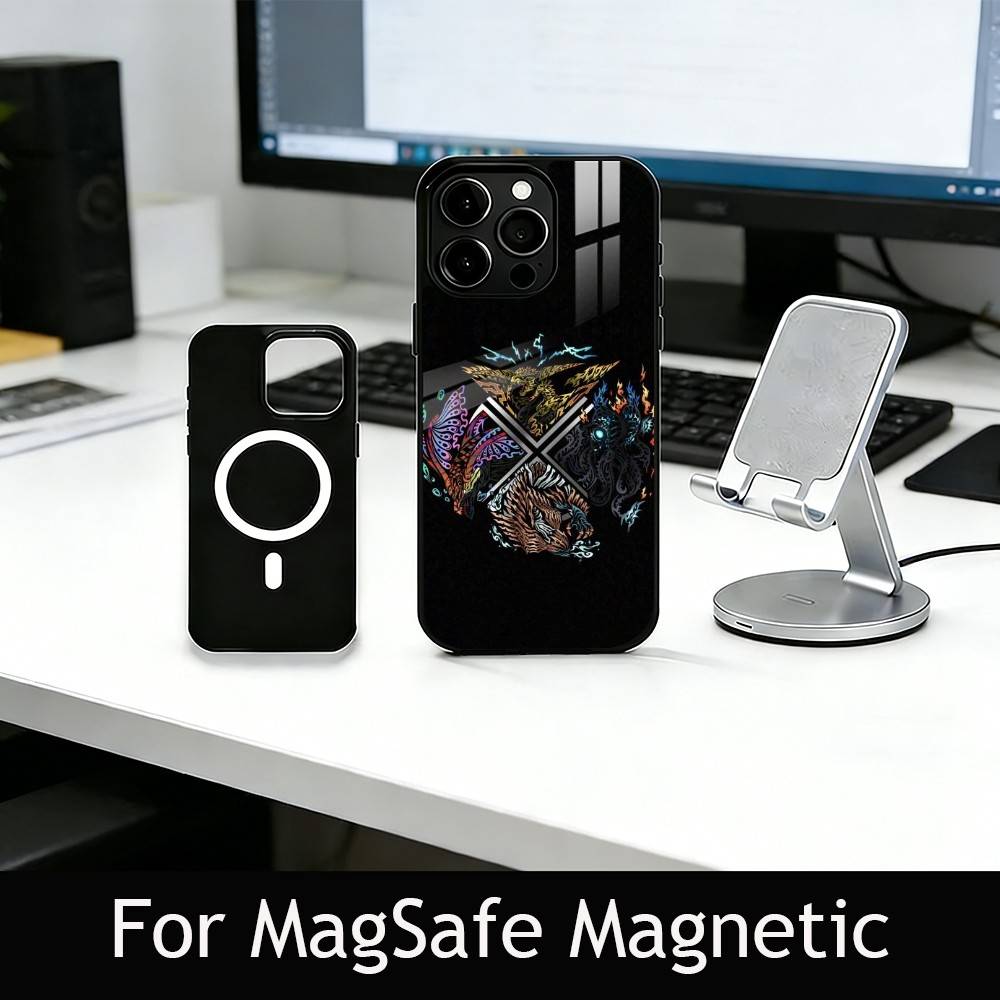M-Monster M-Wild H-Hunter Phone Case For iPhone17,16,15,14,13,12,11 Plus,Pro Magnetic with Magsafe Wireless Charging iPhone16
