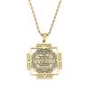 Collana Ciondolo Mandala Sri Yantra Indù Yoga per Donne Uomini Acciaio Inossidabile Geometria Sacra Catena Tantra Meditazione Gioielli