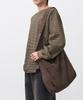 Excontainer Muted Suede Crossbody Bag (Dark Brown)