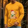 Heren Casual Kerst Lange Mouw Nek T-shirt