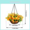 Artificial Flower Hanging Basket With Silk Flowers For Home Decor And Living Room Display