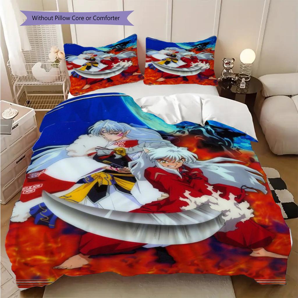 Fantasy Anime Collage Art Bedding (1 * duvet cover + 2 * pillowcase, without core) 2D Flat Duvet cover and pillowcase Bedding set Soft and comfortable